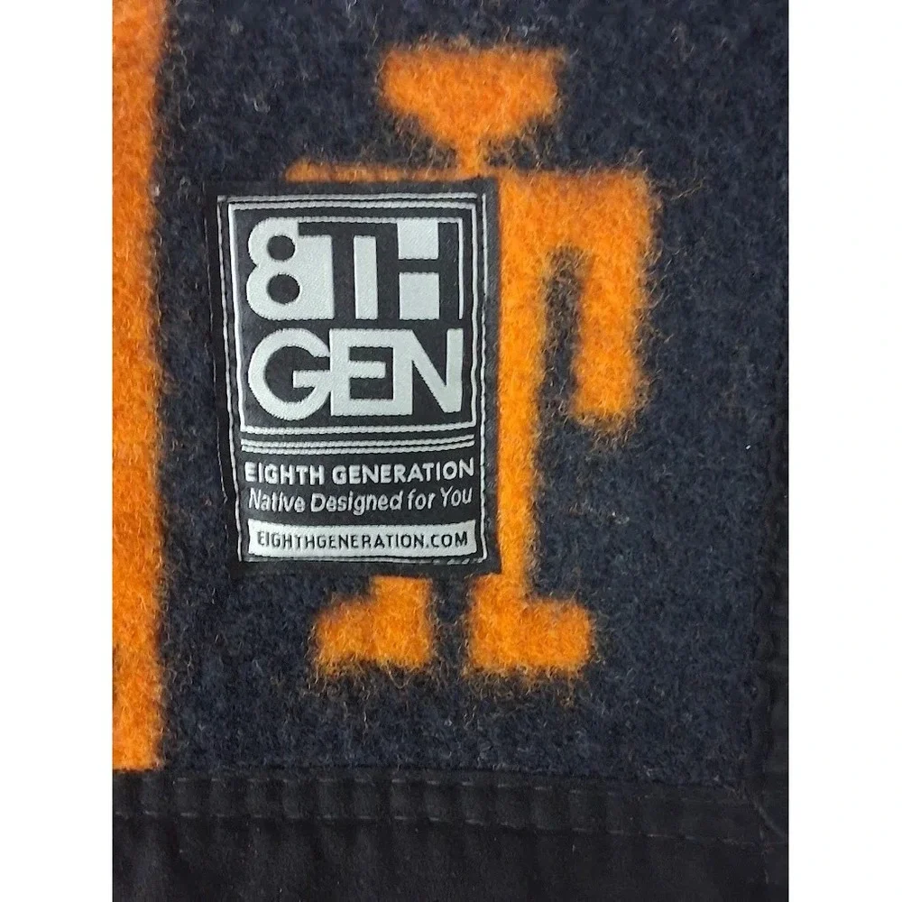 NEW 8th Generation Oregon Potlatch Wool Blanket Black Gray Orange Biege 79x62